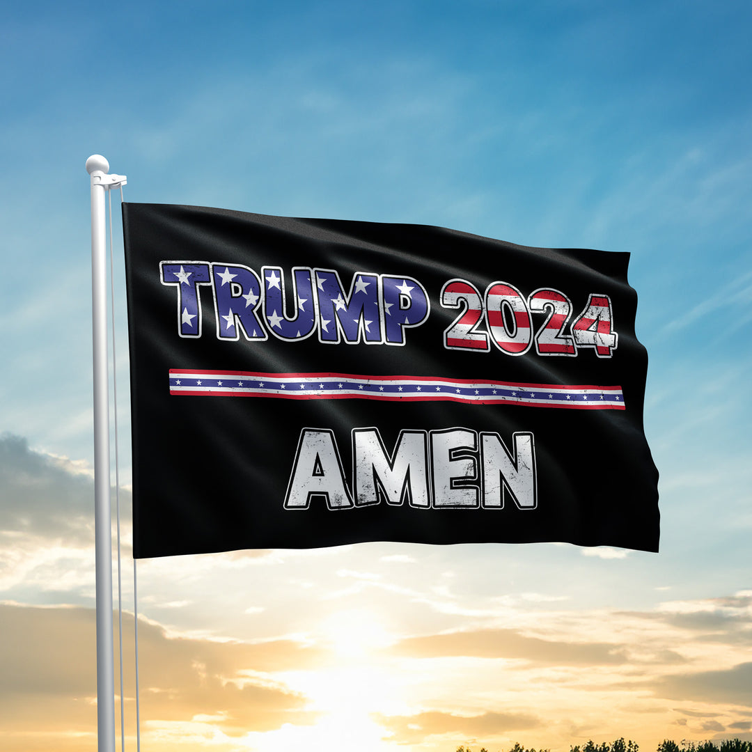 TRUMP 2024 - AMEN FLAG