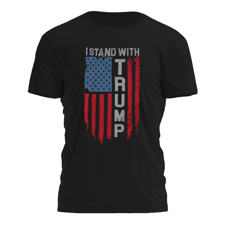 I Stand With Trump Flag Shirt Tee