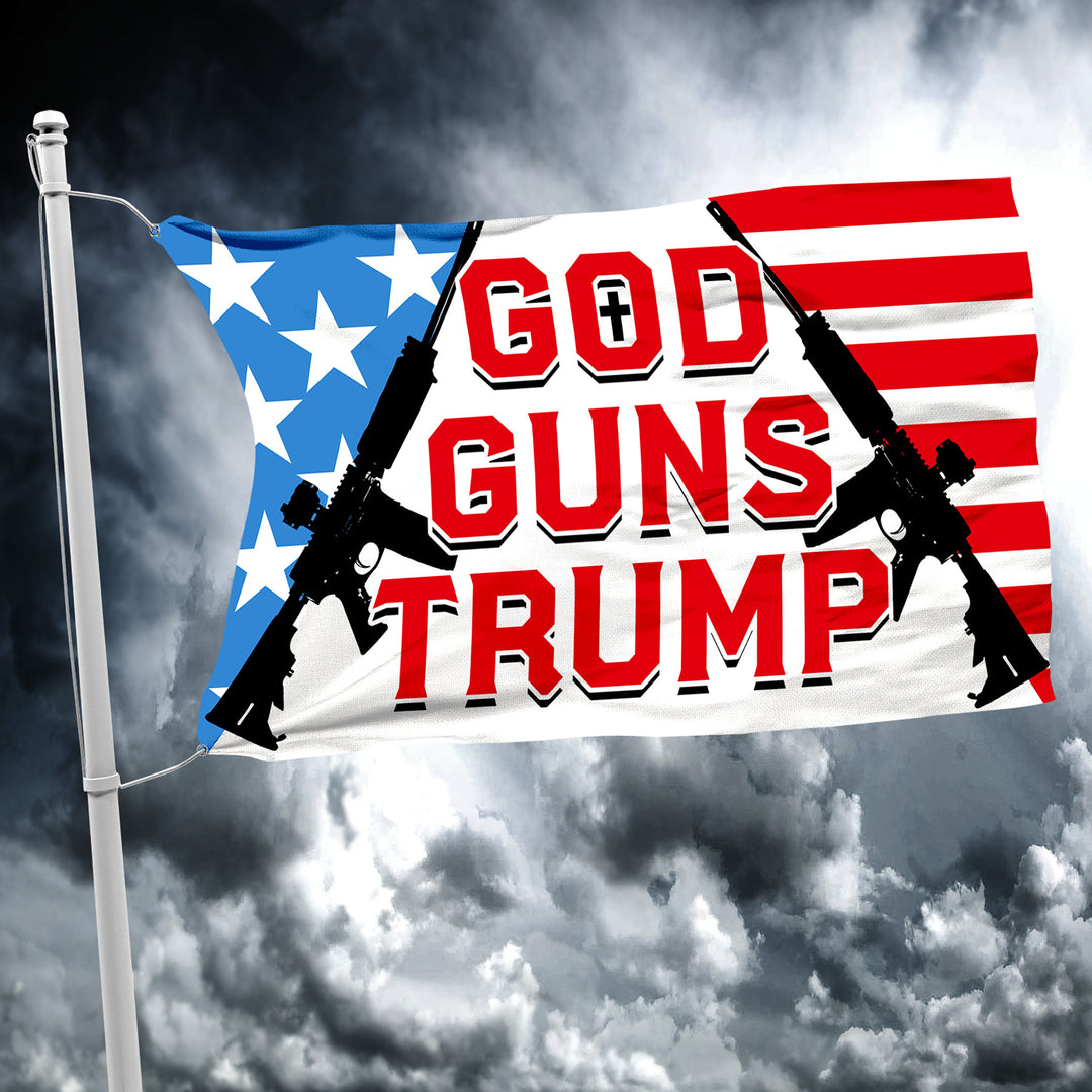 GOD GUNS TRUMP RED WHITE BLUE