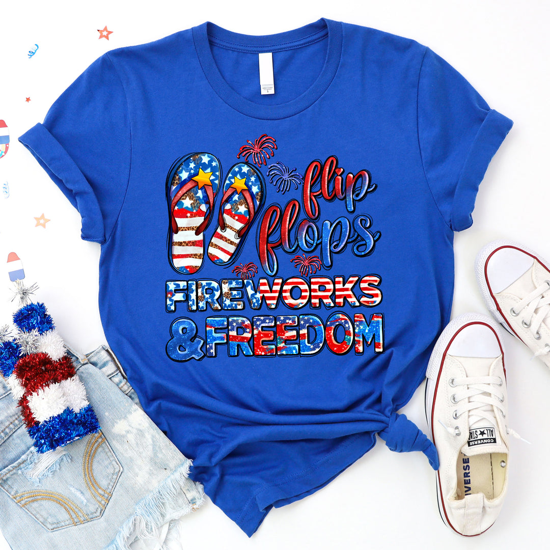 Flip Flops Fireworks Freedom Tee