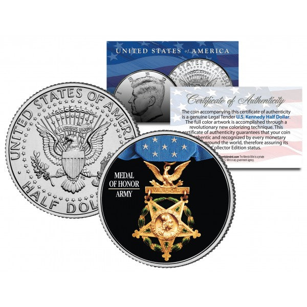 Army Medal Of Honor JFK Half Dollar