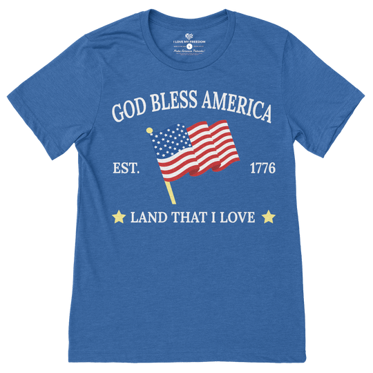 God Bless America T-Shirt - I Love My Freedom