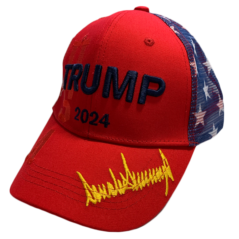 Red TRUMP 2024 Signature Hat - I Love My Freedom