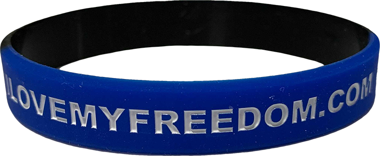 Back The Blue Wristband - I Love My Freedom