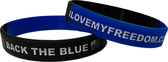 Back The Blue Wristband - I Love My Freedom