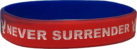 Never Surrender Wristband - I Love My Freedom