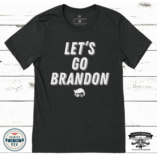Black Let's Go Brandon T-Shirt