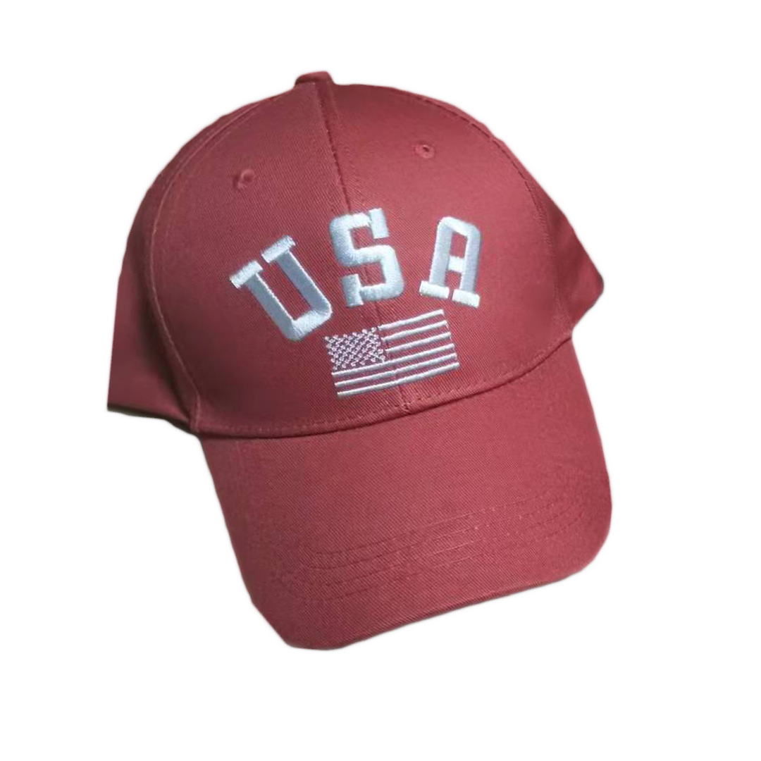 USA Flag Hat (Maroon)