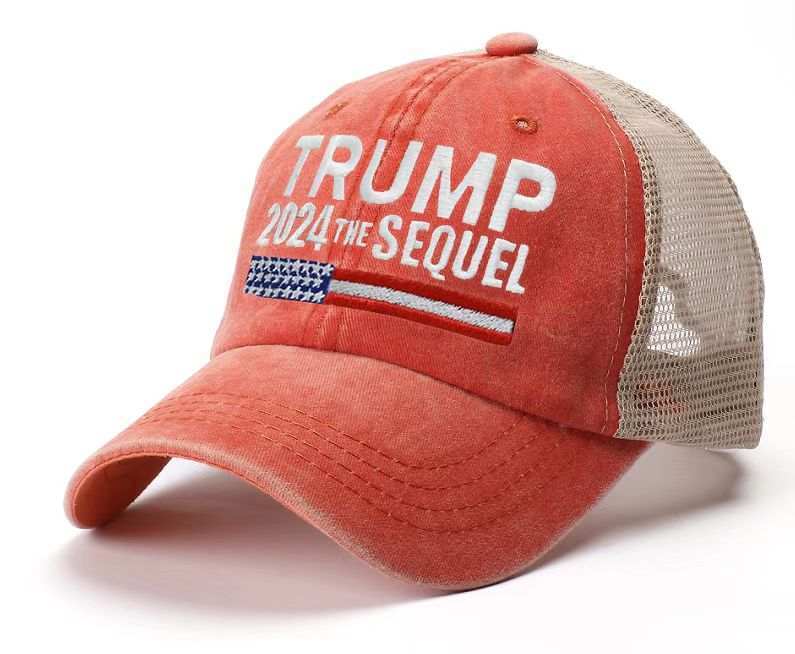 Trump 2024 "The Sequel" Mesh Hat (Orange)