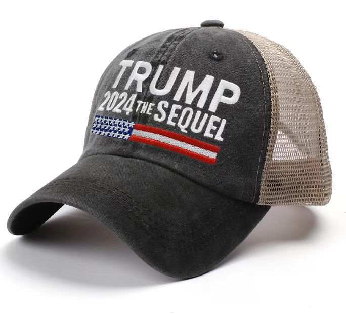 Trump 2024 "The Sequel" Mesh Hat (Black)