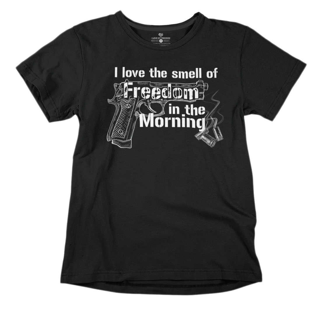 Love The Smell Of Freedom In The Morning T-Shirt (Guns)