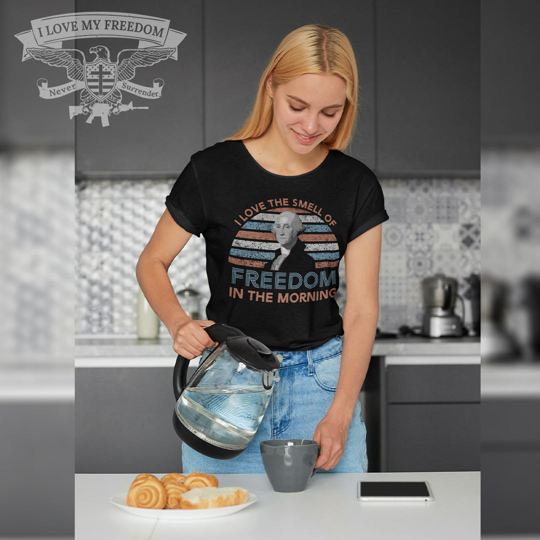 Love The Smell Of Freedom In The Morning T-Shirt (Washington)