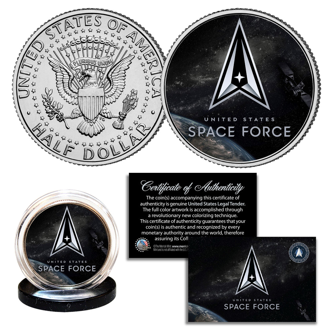 United States Space Force JFK Half Dollar - I Love My Freedom