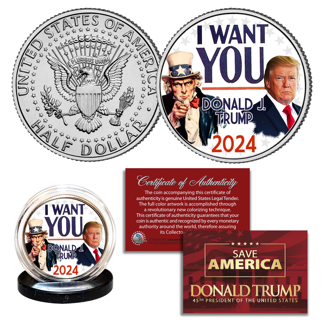 I Want You DJT JFK Half Dollar