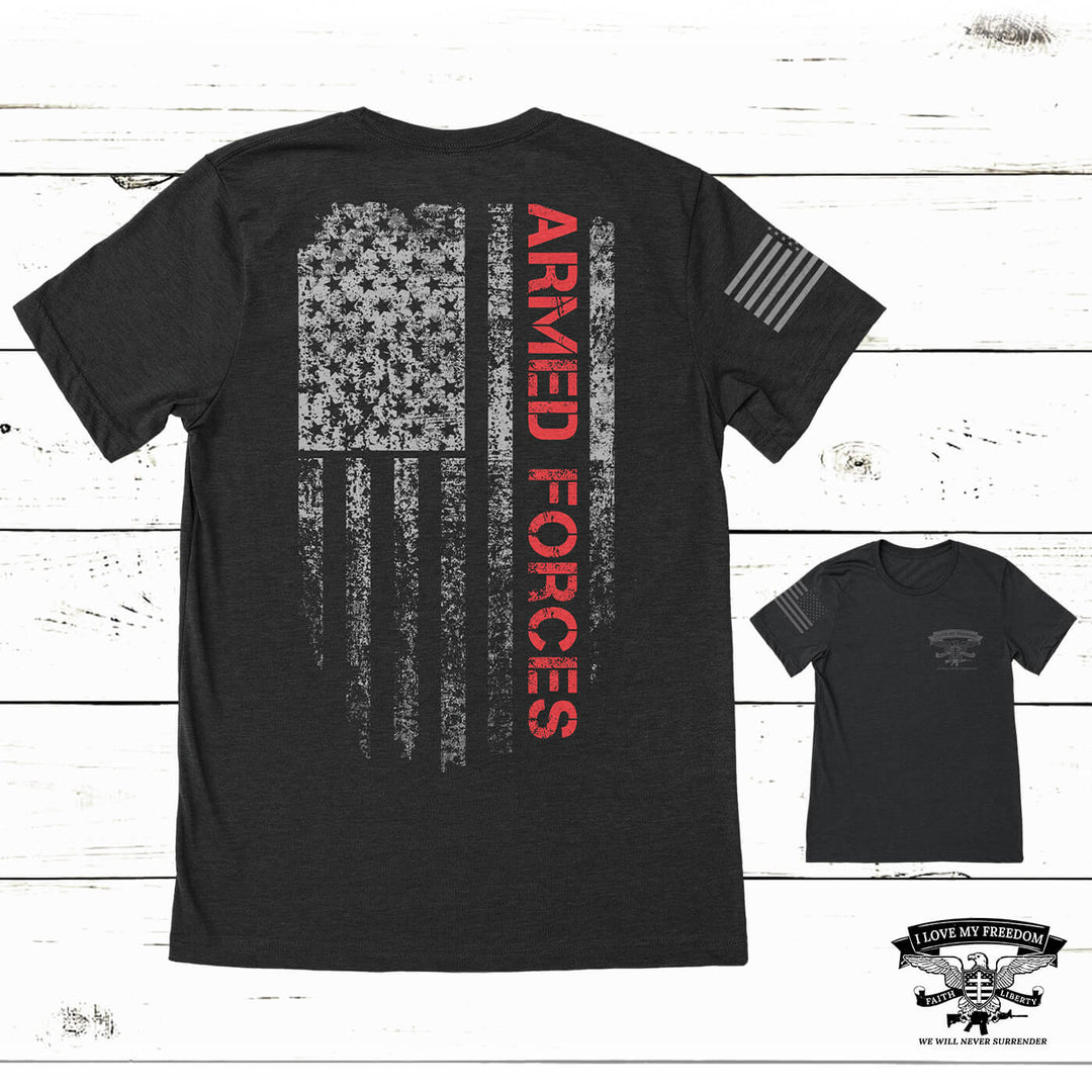 Armed Forces Veteran T-Shirt - I Love My Freedom