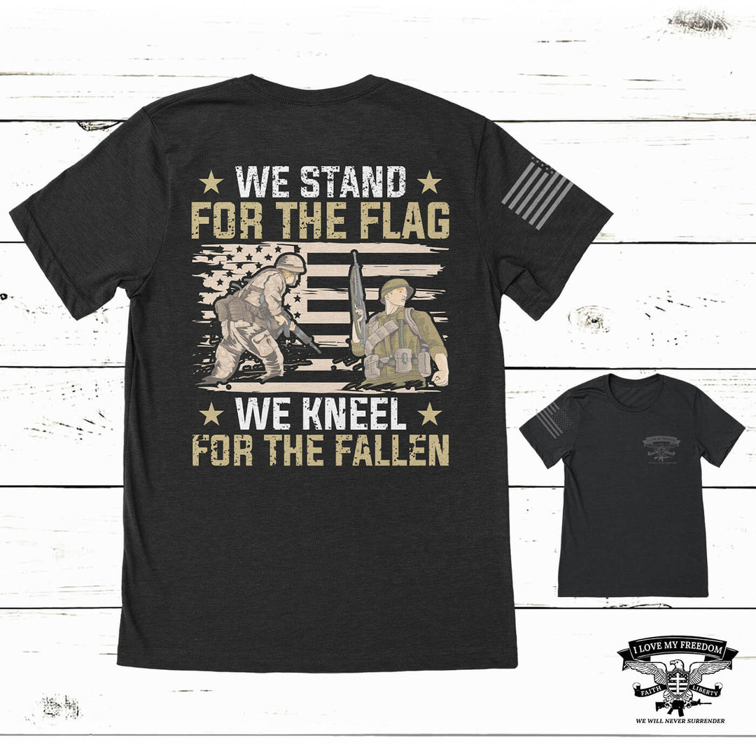 Kneel For The Fallen T-Shirt - I Love My Freedom