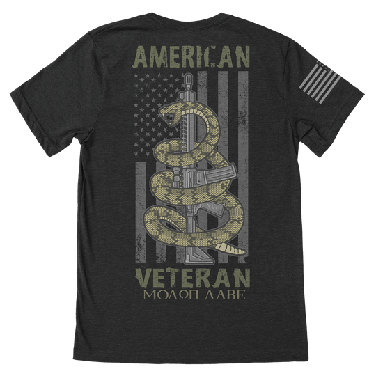 Snake Gun Flag Veteran T-Shirt - I Love My Freedom