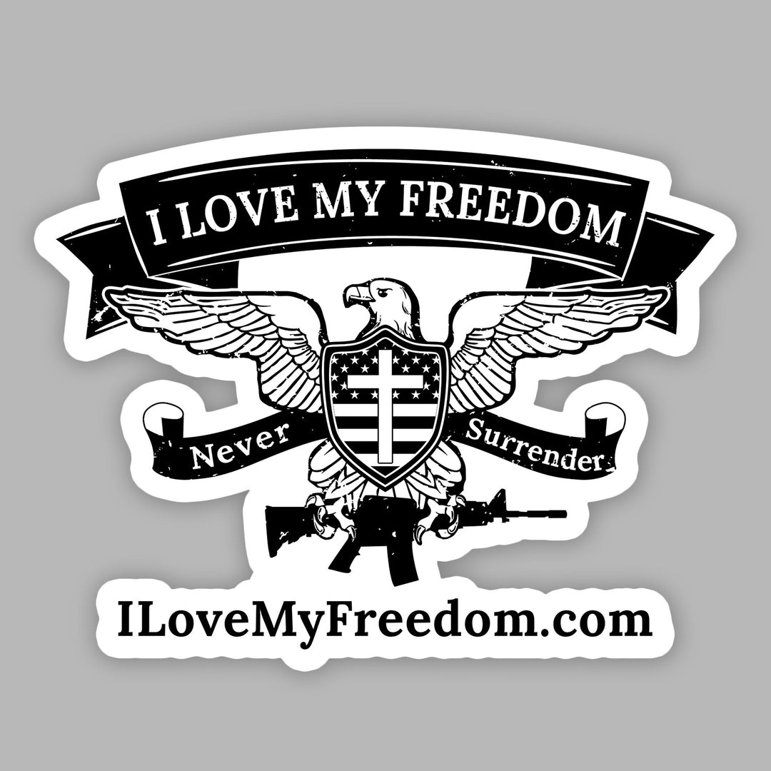 I Love My Freedom Sticker