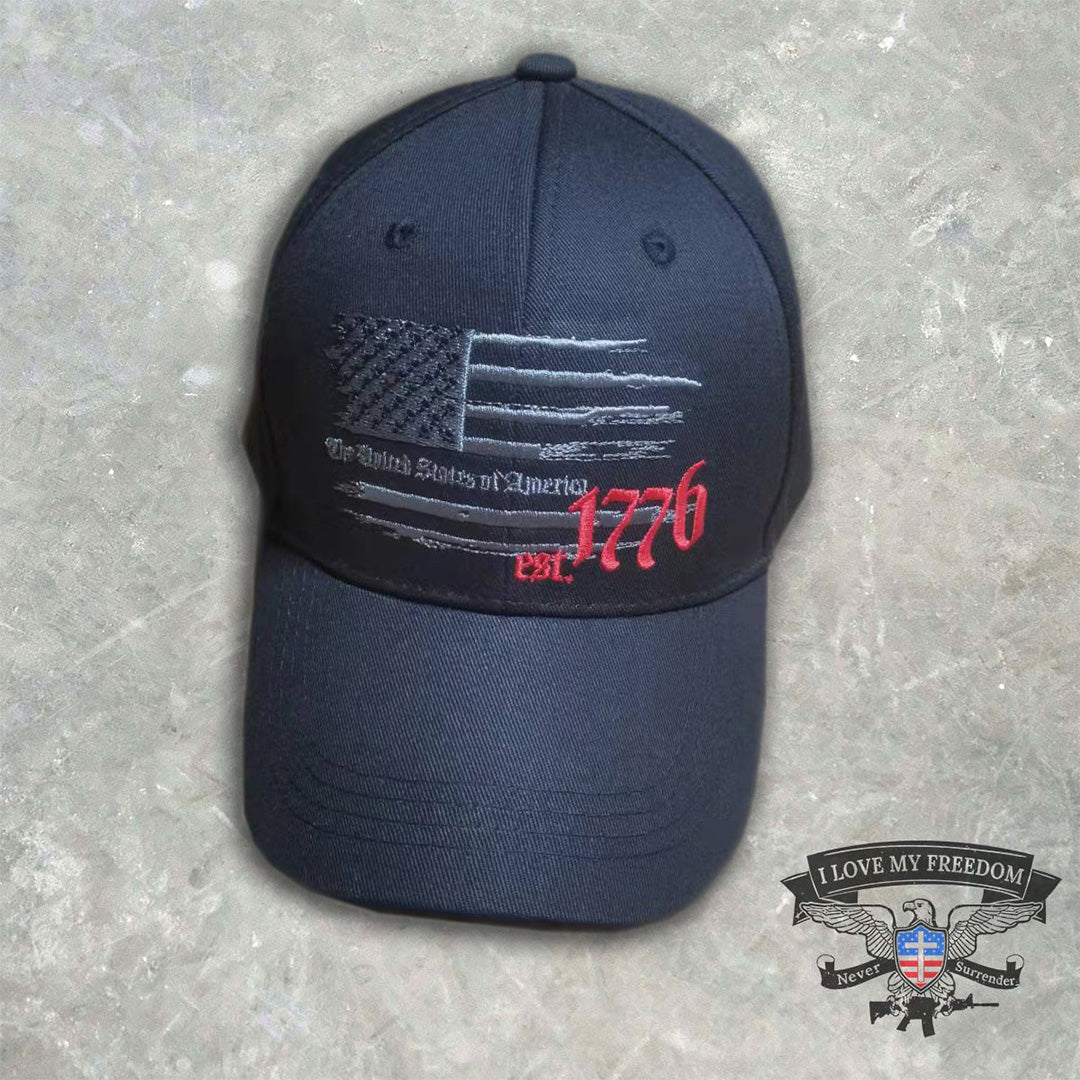 American Flag 1776 Established Hat (Black)