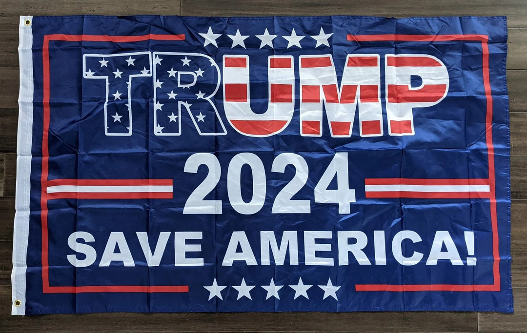 Patriotic Trump 2024 Save America Flag