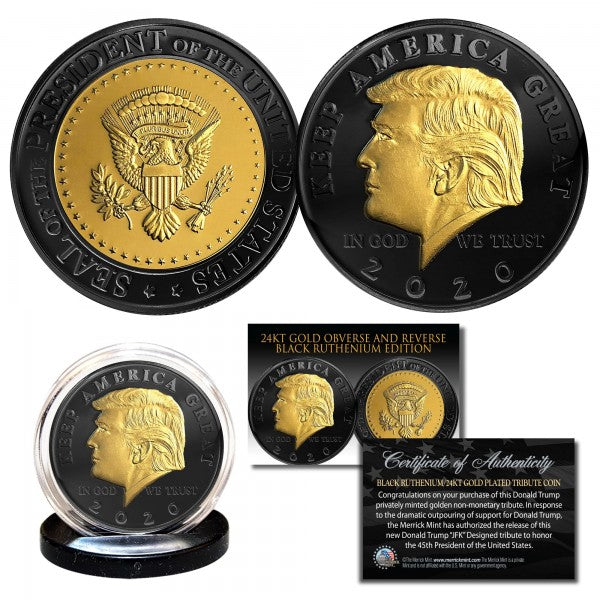 Trump Ruthenium 24k Gold 2020 Tribute Coin
